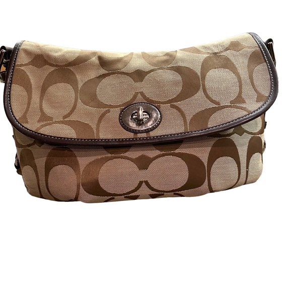 Coach Handbags - Coach Envelope Style Purse. MISSING shoulder strap. Canvas & Leather